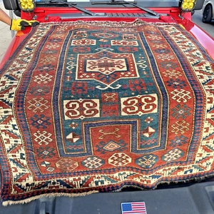 Auth; 19th C Fakhralo Kazak Caucasian Rug Collectors Beauty. 43X54 NR - Picture 1 of 23