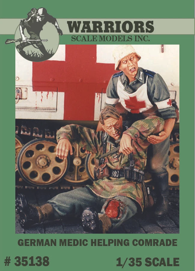 1/35 WWII German Medic Helping Comrade (2 Resin Figures Kit/Set) Warriors #35138 - Image 1 of 1