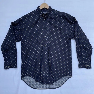 Camisa de Hombre Cabeza de Pato Manga Larga Mediana Estampado Geométrico Informal Con Botones Logo Foto 1 de 4