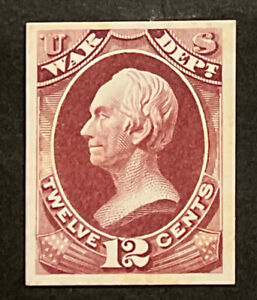 Travelstamps:US Stamps Scott #O89p4 12c War Department Official Proof on Card LH
