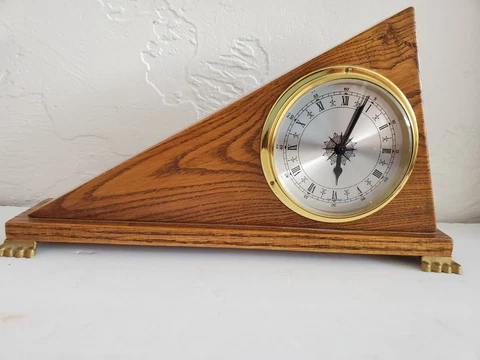 Tide and Time  Clock  Oak Wood Mantle Piece works Cover
