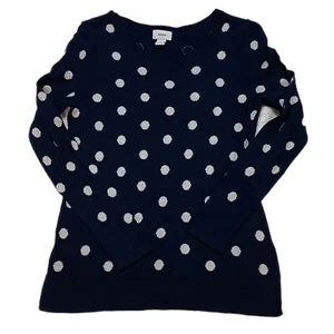 Old Navy Extra Small XS Blau Pullover Weiß Polka Dots Damen - Bild 1 von 8