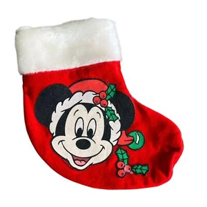 Disney Mickey Mouse Red Christmas Santa Stocking Mini Holiday Accessory - Picture 1 of 8