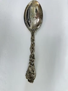 Godinger Large Silverplated Serving Spoon Ornate Grapevine Handle Vintage - Picture 1 of 11