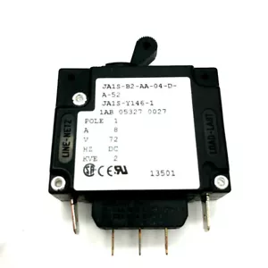 50 x Heinemann fuse machine circuit breaker 8A 72VDC - JA1S-B2-AA-04-D-A-52 - Picture 1 of 3