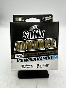 Sufix Advance Ice Monofilament - Clear 2 lb Test - 100 yards - Ice Fishing Line - Picture 1 of 3