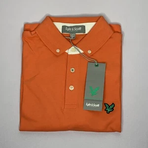 Lyle & Scott Green Eagle 100% Cotton Button Down Collar Polo - S - Fire RRP £49 - Picture 1 of 6