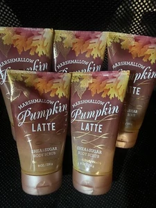 Bath & Body Works 5 X MARSHMALLOW PUMPKIN LATTE 8 Oz SHEA & SUGAR BODY SCRUB !! - Picture 1 of 1