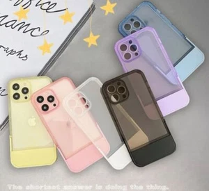 Shockproof Clear Stand Phone Case For iphone 15 Pro Max 14 12 11 SE 2022 7 8 - Picture 1 of 22