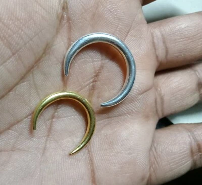 Anillo de nariz de herradura cuerno de plata labio oreja tragus pendiente hélice caracola anillo labret Foto 1 de 4