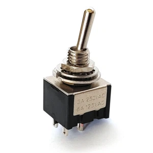 Mini interruptor basculante 2 polos 4 cuentas Microinterruptor 2 Cierres 250V Miniatura Cromo - Imagen 1 de 2