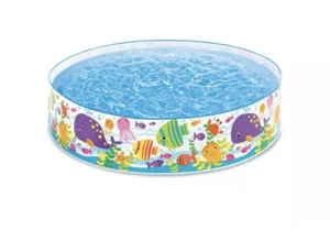 Intex 6ft x 15in Snapset Kids Pool W Sea Creature Decoration Ages 3+ BRAND NEW - Picture 1 of 9