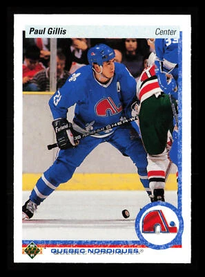 Paul Gillis 1990-91 Upper Deck Hockey NHL #49b Quebec Nordiques - Image 1 of 2