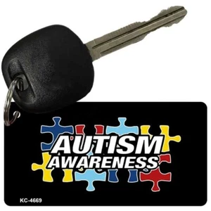 Autism Awareness Novelty Metal Aluminum Key Chain License Plate Tag Art - Picture 1 of 1