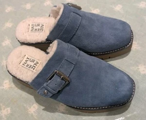 Naturalizer Size UK 3 Blue Mules Leather Upper Faux Fur Lining - Picture 1 of 7