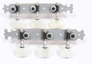 Classical Guitar turning peg tuner machine head, matt silver plated 200SS-P1W - Picture 1 of 5