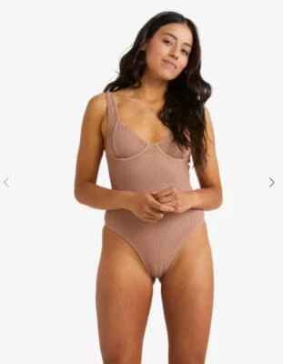 Traje de baño Billabong BNWT verano alto Chloe con aros de una pieza talla mediana Foto 1 de 4