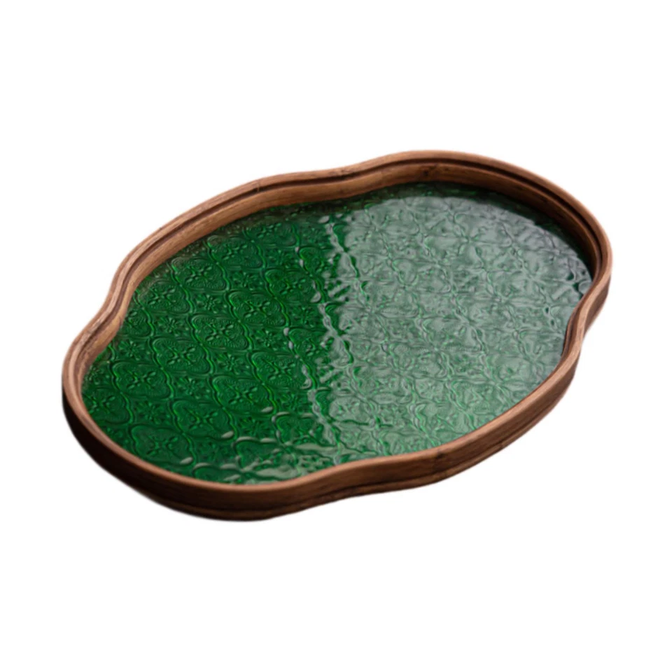 Begonia Flower Glass Tray Begonia Flower Tray for Housewarming Guest Room - Image 1 of 1