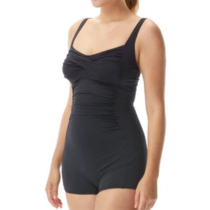 TYR Solid Twisted Bra Jumpsuit for Women, Black, 10 - Picture 1 of 8