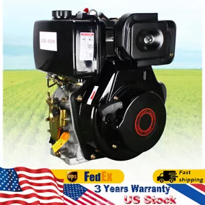 Heavy Duty 10HP 4 Stroke Diesel Engine Single Cylinder 1" Shaft Air-Cooled 418CC - Bild 1 von 23