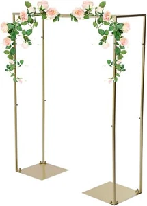 Wedding Arch Backdrop Stand Balloon Arch Frame Stand Square Flower Arch Backdrop - Picture 1 of 9