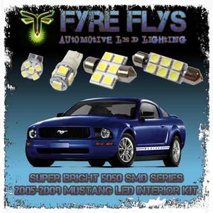 Kit paquete luces interiores LED blancas para Mustang 2005-09 5 piezas serie 5050 SMD - Imagen 1 de 7