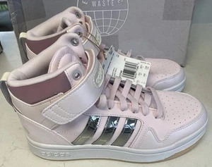 adidas Postmove Mid Basketball Shoe, Almost Pink/Silver Metallic/Magic W 7 - Picture 1 of 6