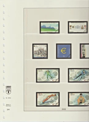 Páginas coloridas sem dobradiças Lindner Alemanha 2002 - Imagem 1 de 2