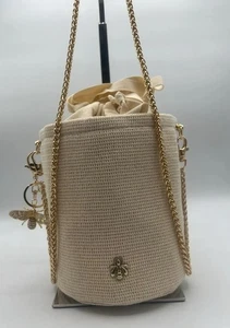 NWOT Guerlain VIP Woven Bucket Bag, Case Shoulder Bag Crossbody+ Bag Charm - Picture 1 of 5