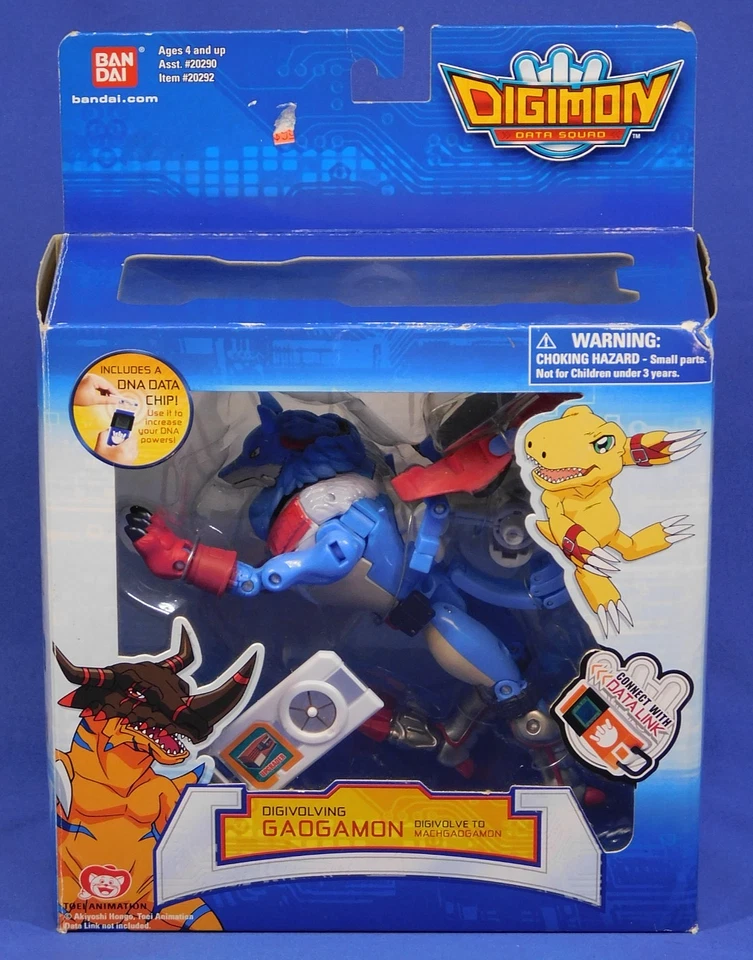 Bandai 2006 Digimon Digivolving Gaogamon to MachGaogamon DNA Scan Figure