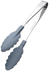 Tanabe Kanagu Antibacterial Heat Resistant Color Tongs (Medium) Earth Gray 250mm - Picture 1 of 1
