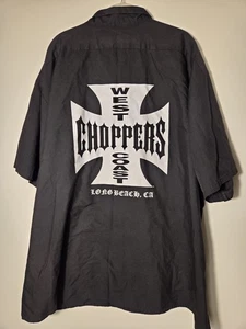 West Coast Choppers Jesse James Iron Cross Red Kap schwarz Arbeitshemd Gr. 5XL SS - Bild 1 von 9