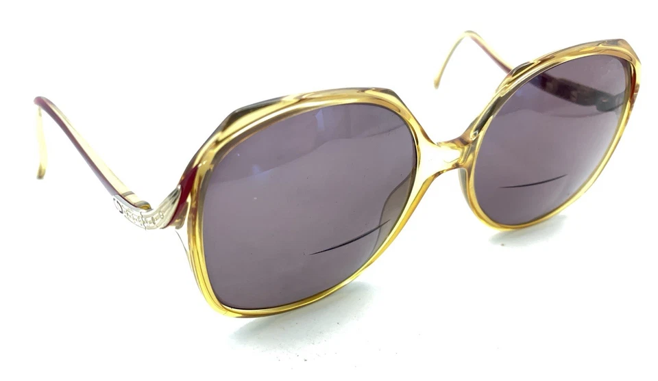 Gafas de sol Christian Dior Vintage 2271 80 amarillo rojo dorado marcos 57-16 130 para mujer Foto 1 de 4