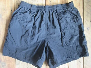 Eddie Bauer EBTEK Men's Water Shorts XL Swim Beach Board Black 100% Nylon Liner - Picture 1 of 9