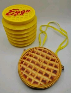Kellogg’s Eggo Waffle Expandable Storage Container 2012 & Spirit Waffles Purse - Picture 1 of 9