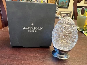 1992 Vintage Waterford Crystal egg 3rd edition with silver stand, original box - Picture 1 of 3