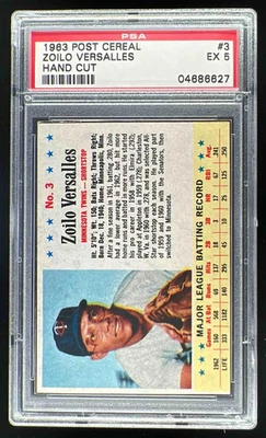 1963 Post Cereal Hand Cut #3 Zoilo Versalles UER PSA 5 - Image 1 of 2