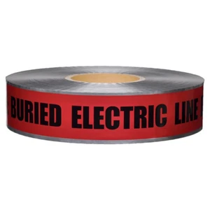 Presco Underground Detectable Tape: 2 in. x 1000 ft. (CAUTION BURIED ELECTRIC LI - Picture 1 of 4