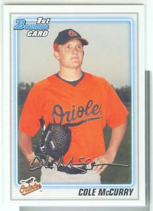 Cole McCurry Baltimore 2010 Bowman Prospects Card - Picture 1 of 1