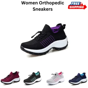 Women Orthopedic Sneakers Cushion Platform Diabetics Walking Shoes for Sports AU - Picture 1 of 20