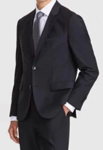 NUEVO CON ETIQUETAS Boss Modern-Fit Mezcla de Lana Traje Chaqueta Negro 40R dg69 - Imagen 1 de 3
