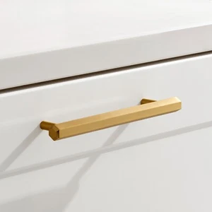 Maniglie estraibili dorate per ante armadio, armadi cucina e cassetti. - Foto 1 di 15