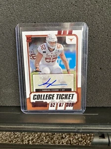 Samuel Cosmi 2021 Panini Contenders Draft Red Foil Auto College Ticket #195 RC - Picture 1 of 2