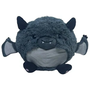 "Almohada de peluche Happy Bat blanda de 9"" gris de peluche redonda" - Imagen 1 de 5