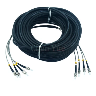 3M 4 Cores Field Outdoor Fiber Cable ST-ST 4 Strand 9/125 SM Fiber Patch Cord - Image 1 of 4
