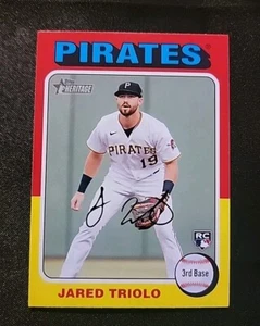 2024 Topps Heritage Jared Triolo Rookie #253 Pittsburgh Pirates - Bild 1 von 2