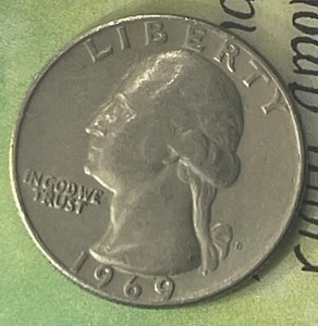 1969 D error quarter Double Struck on George head, filled Mint Mark & A's + MORE - Picture 1 of 2