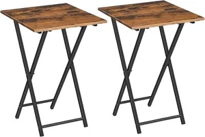 HOOBRO Klappbare TV Tablett Tische Holz TV Tabletts Beistelltische Tragbar Beistelltisch - Bild 1 von 19