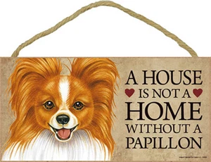 Papillon House is Not a Home Sign + Bonus Coaster - Picture 1 of 2