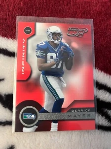 2001 Quantum Leaf Infinity Red Derrick Mayes Seattle Seahawks 042/100 - Foto 1 di 2